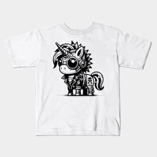 Gothic Punk Unicorn Kids T-Shirt